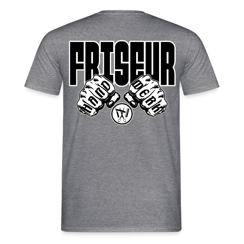 Unisex T-Shirt "Friseur" Graphit meliert Männer T-Shirt {{ color }}
