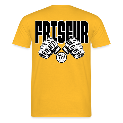 Unisex T-Shirt "Friseur" Gelb Männer T-Shirt {{ color }}
