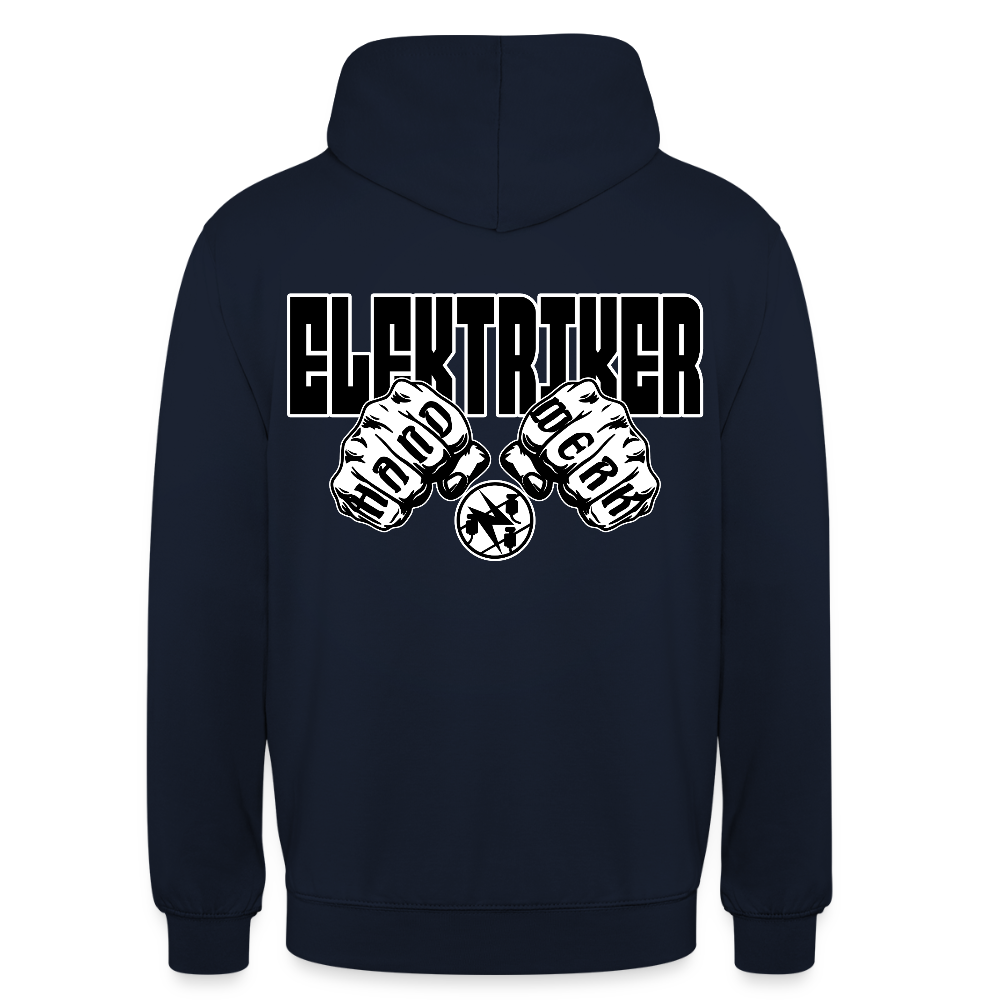Unisex Hoodie "Elektriker" Navy Unisex Hoodie {{ color }}