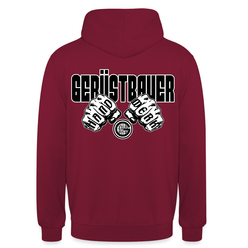 Unisex Hoodie "Gerüstbauer" Bordeaux Unisex Hoodie {{ color }}