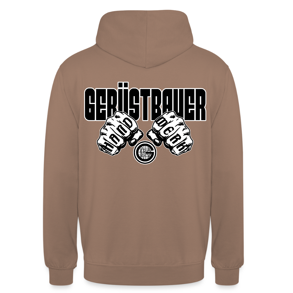 Unisex Hoodie "Gerüstbauer" Mokka Unisex Hoodie {{ color }}