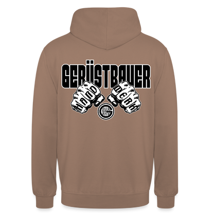 Unisex Hoodie "Gerüstbauer" Mokka Unisex Hoodie {{ color }}