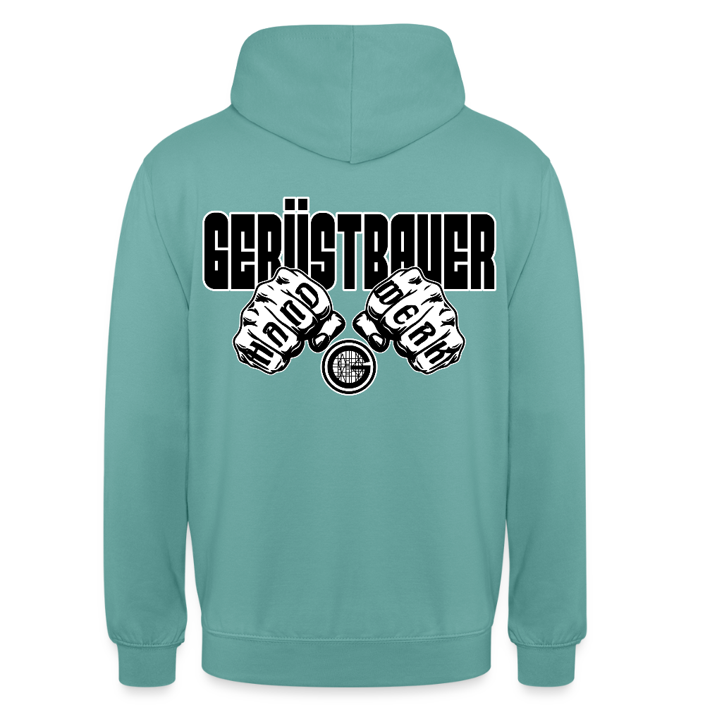 Unisex Hoodie "Gerüstbauer" Pastelltürkis Unisex Hoodie {{ color }}