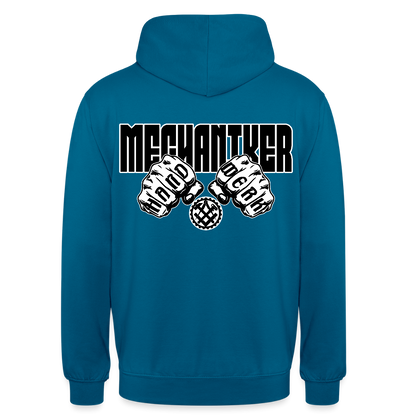 Unisex Hoodie "Mechaniker" (beidseitig bedruckt) Tiefseeblau Unisex Hoodie {{ color }}