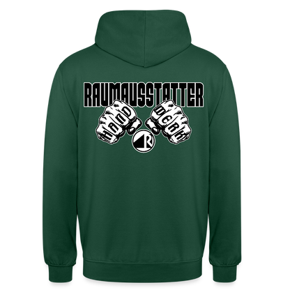 Unisex Hoodie "Raumausstatter" (beidseitig bedruckt) Flaschengrün Unisex Hoodie {{ color }}