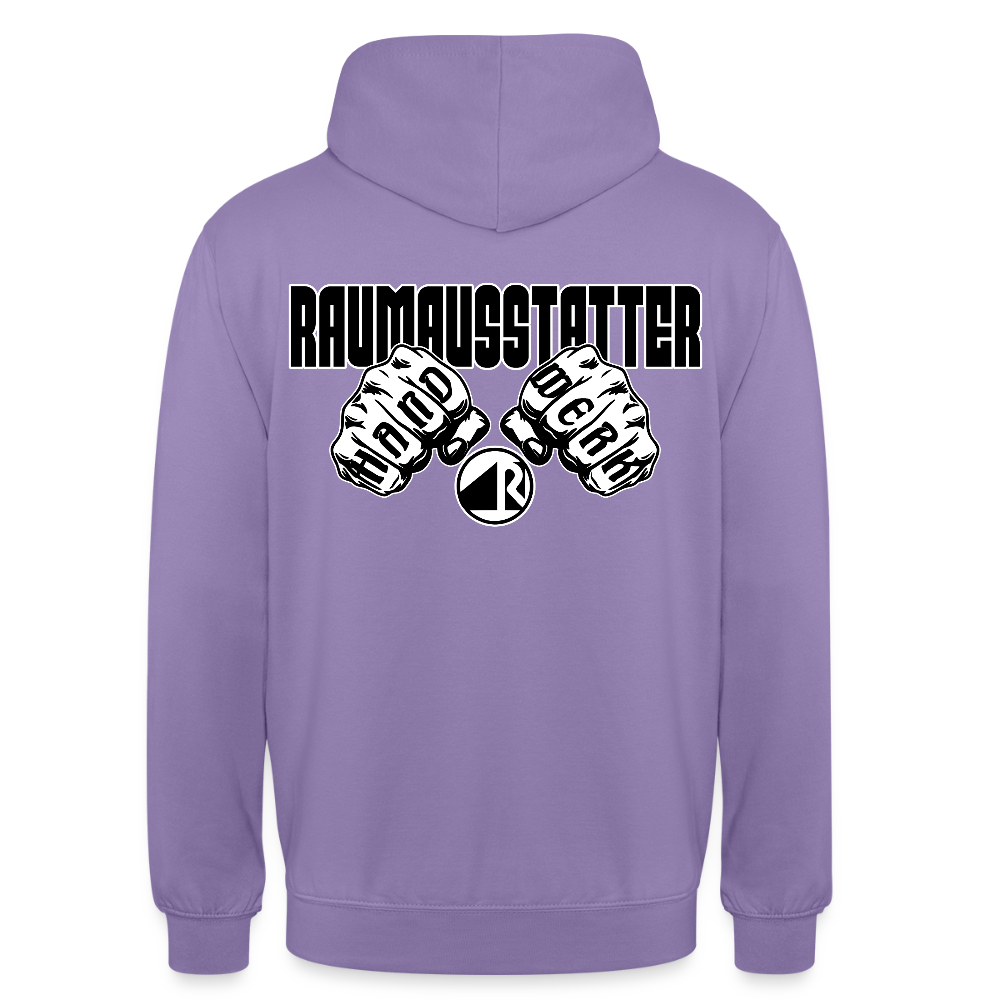 Unisex Hoodie "Raumausstatter" (beidseitig bedruckt) Lavendel Unisex Hoodie {{ color }}