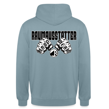 Unisex Hoodie "Raumausstatter" (beidseitig bedruckt) Nebelblau Unisex Hoodie {{ color }}