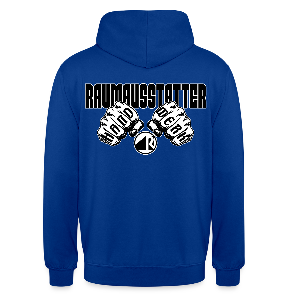 Unisex Hoodie "Raumausstatter" (beidseitig bedruckt) Royalblau Unisex Hoodie {{ color }}