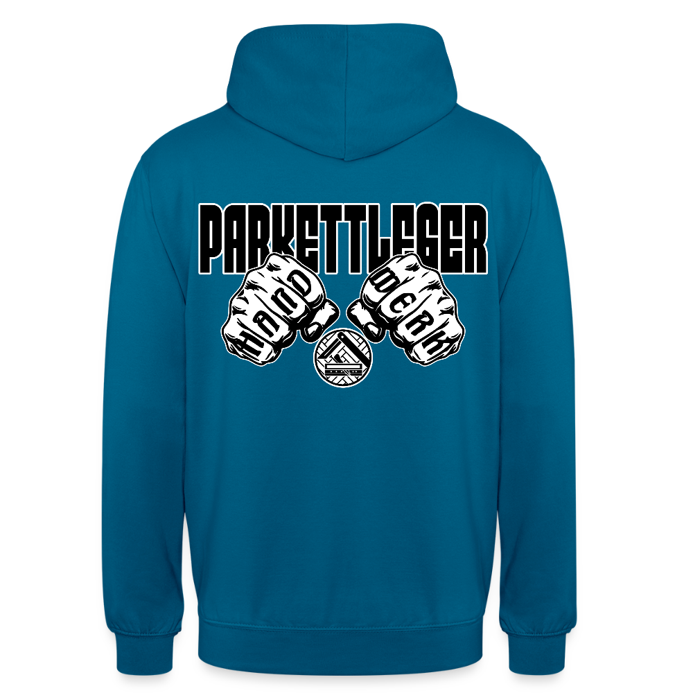 Unisex Hoodie "Parkettleger" (beidseitig bedruckt) Tiefseeblau Unisex Hoodie {{ color }}