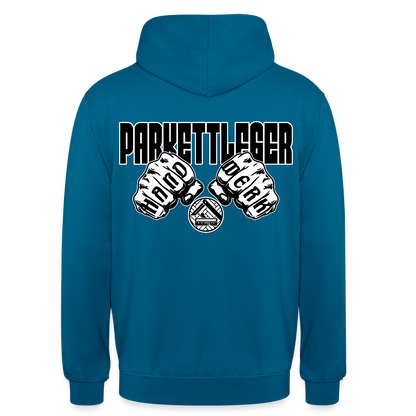 Unisex Hoodie "Parkettleger" (beidseitig bedruckt) Tiefseeblau Unisex Hoodie {{ color }}