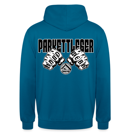 Unisex Hoodie "Parkettleger" (beidseitig bedruckt) Tiefseeblau Unisex Hoodie {{ color }}