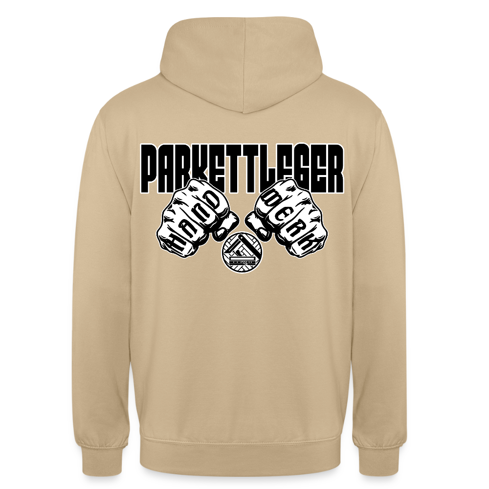 Unisex Hoodie "Parkettleger" (beidseitig bedruckt) Beige Unisex Hoodie {{ color }}