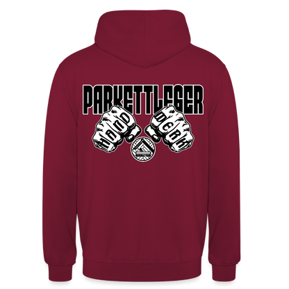 Unisex Hoodie "Parkettleger" (beidseitig bedruckt) Bordeaux Unisex Hoodie {{ color }}