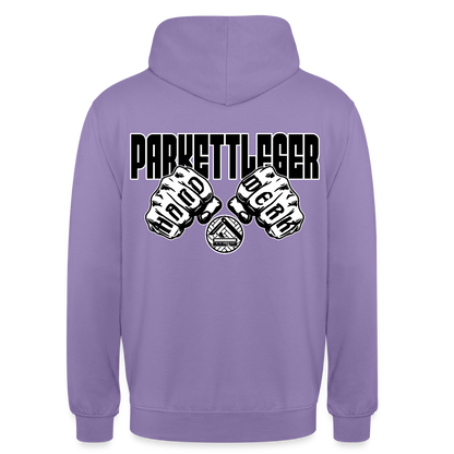 Unisex Hoodie "Parkettleger" (beidseitig bedruckt) Lavendel Unisex Hoodie {{ color }}