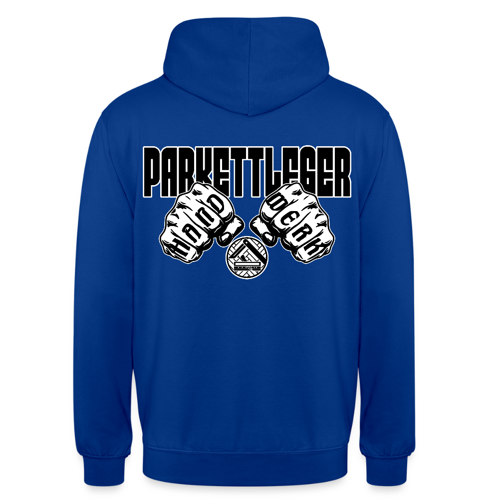 Unisex Hoodie "Parkettleger" (beidseitig bedruckt) Royalblau Unisex Hoodie {{ color }}
