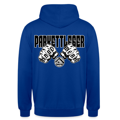 Unisex Hoodie "Parkettleger" (beidseitig bedruckt) Royalblau Unisex Hoodie {{ color }}