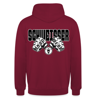 Unisex Hoodie "Schweisser" (beidseitig bedruckt) Bordeaux Unisex Hoodie {{ color }}