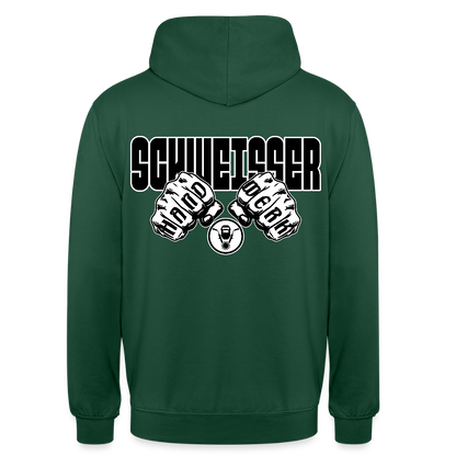 Unisex Hoodie "Schweisser" (beidseitig bedruckt) Flaschengrün Unisex Hoodie {{ color }}