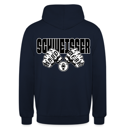Unisex Hoodie "Schweisser" (beidseitig bedruckt) Navy Unisex Hoodie {{ color }}