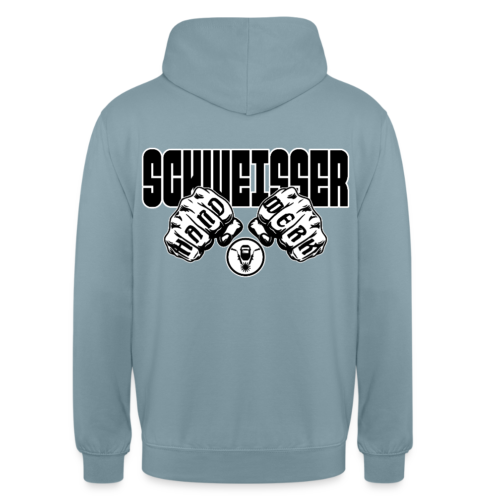 Unisex Hoodie "Schweisser" (beidseitig bedruckt) Nebelblau Unisex Hoodie {{ color }}