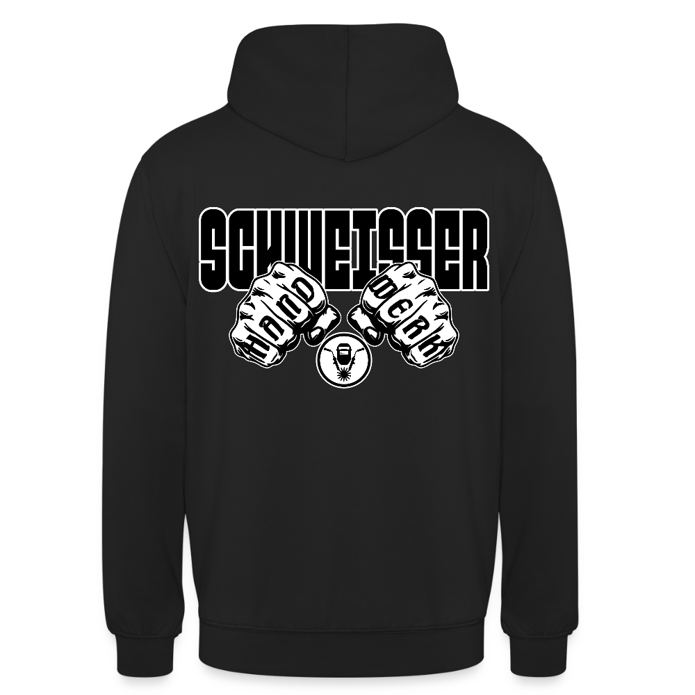 Unisex Hoodie "Schweisser" (beidseitig bedruckt) Schwarz Unisex Hoodie {{ color }}