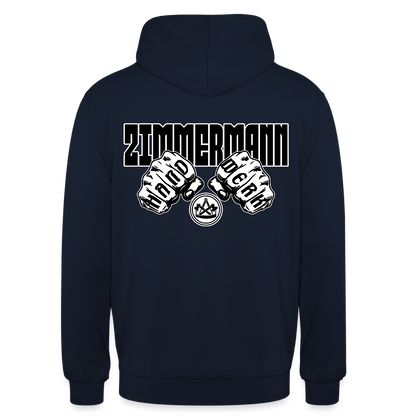 Unisex Hoodie "Zimmermann" (beidseitig bedruckt) Navy Unisex Hoodie {{ color }}