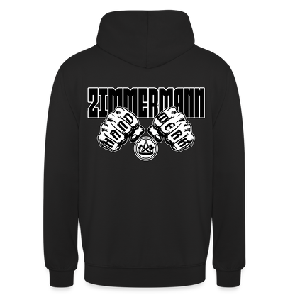Unisex Hoodie "Zimmermann" (beidseitig bedruckt) Schwarz Unisex Hoodie {{ color }}