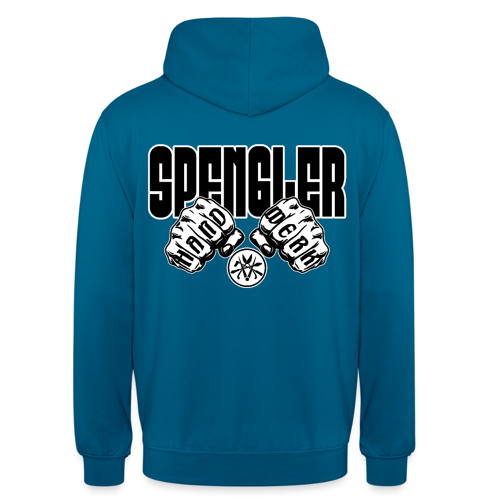 Unisex Hoodie "Spengler" (beidseitig bedruckt) Tiefseeblau Unisex Hoodie {{ color }}