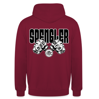 Unisex Hoodie "Spengler" (beidseitig bedruckt) Bordeaux Unisex Hoodie {{ color }}