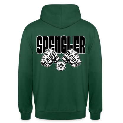 Unisex Hoodie "Spengler" (beidseitig bedruckt) Flaschengrün Unisex Hoodie {{ color }}