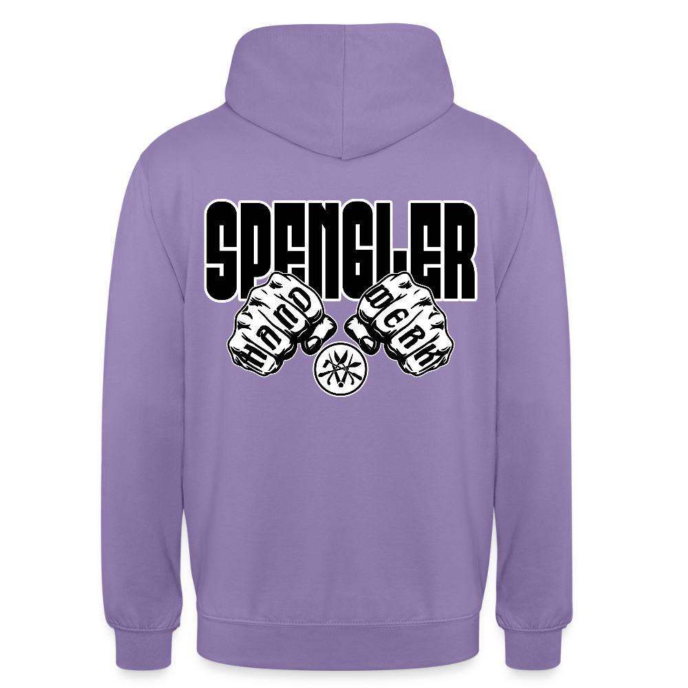 Unisex Hoodie "Spengler" (beidseitig bedruckt) Lavendel Unisex Hoodie {{ color }}