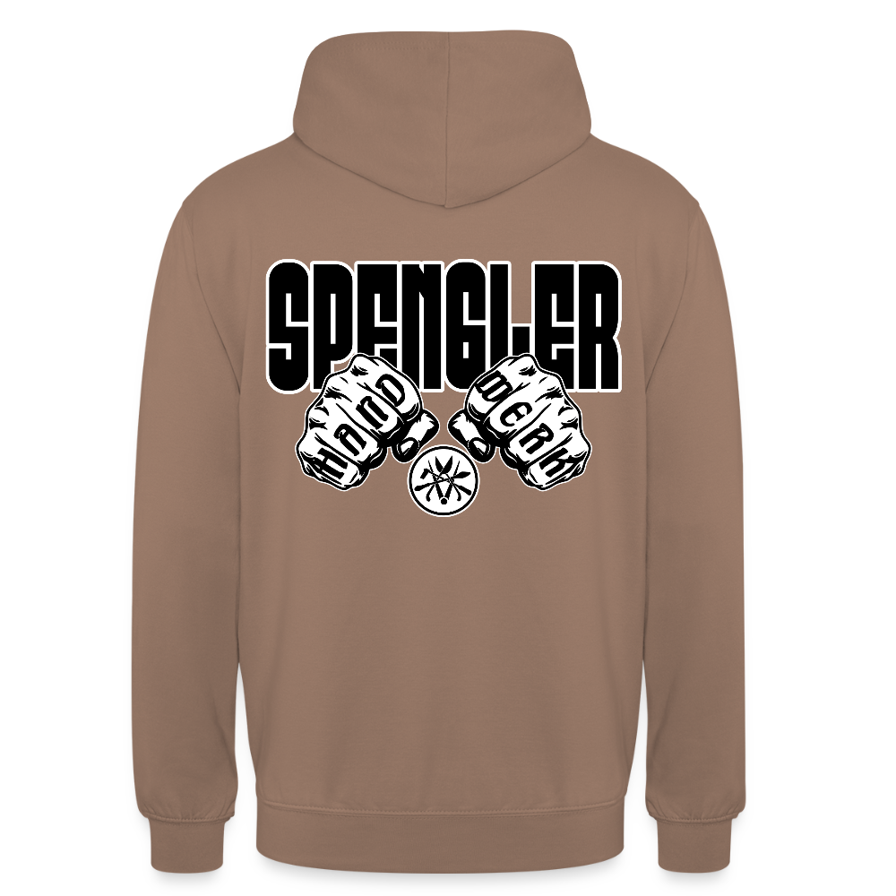 Unisex Hoodie "Spengler" (beidseitig bedruckt) Mokka Unisex Hoodie {{ color }}