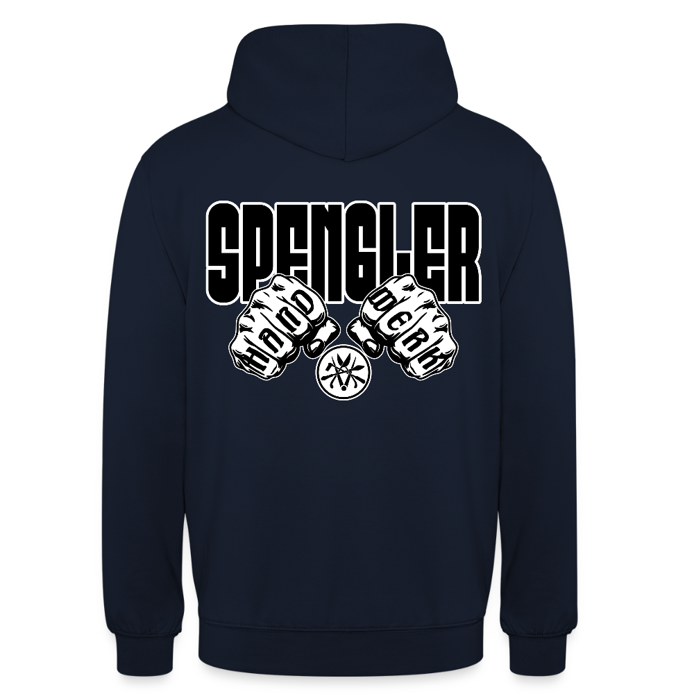 Unisex Hoodie "Spengler" (beidseitig bedruckt) Navy Unisex Hoodie {{ color }}