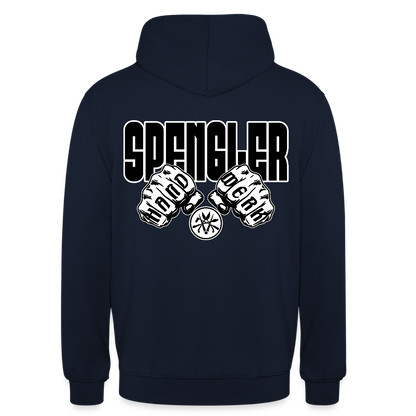 Unisex Hoodie "Spengler" (beidseitig bedruckt) Navy Unisex Hoodie {{ color }}