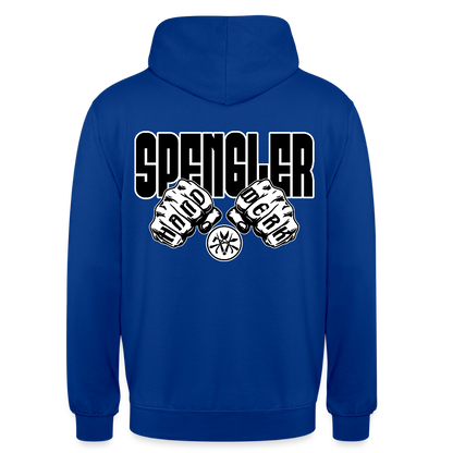 Unisex Hoodie "Spengler" (beidseitig bedruckt) Royalblau Unisex Hoodie {{ color }}