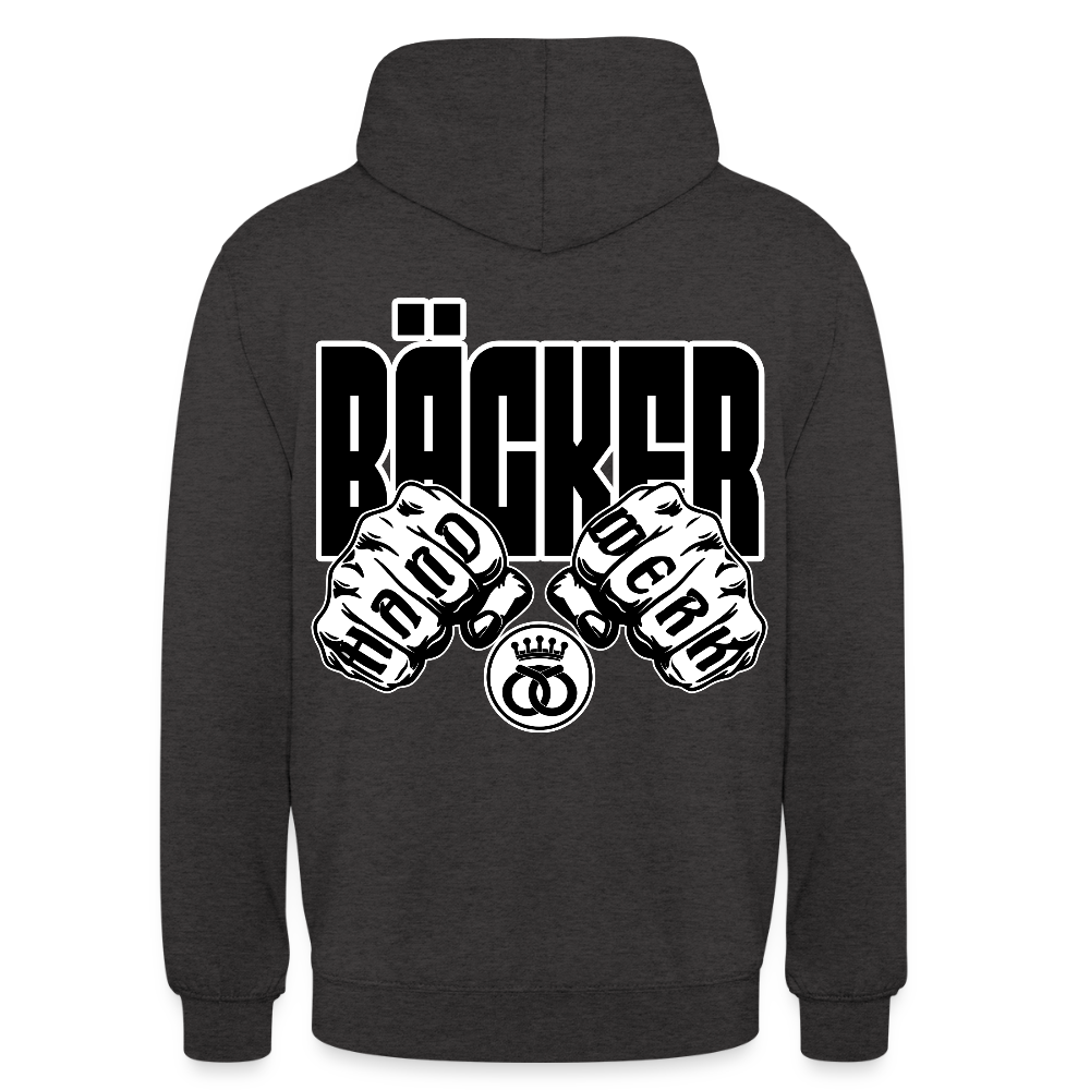 Unisex Hoodie "Bäcker" (beidseitig bedruckt) Anthrazit Unisex Hoodie {{ color }}