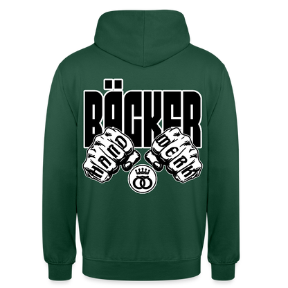 Unisex Hoodie "Bäcker" (beidseitig bedruckt) Flaschengrün Unisex Hoodie {{ color }}