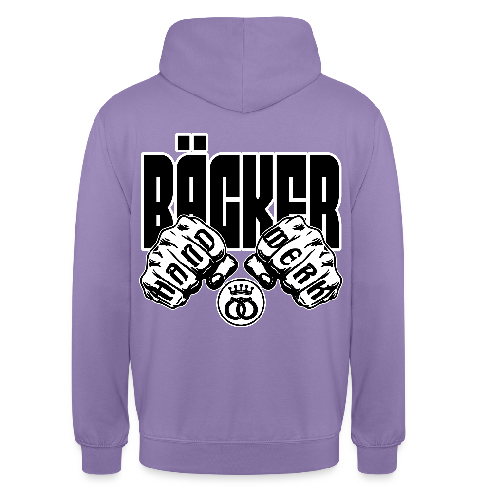 Unisex Hoodie "Bäcker" (beidseitig bedruckt) Lavendel Unisex Hoodie {{ color }}