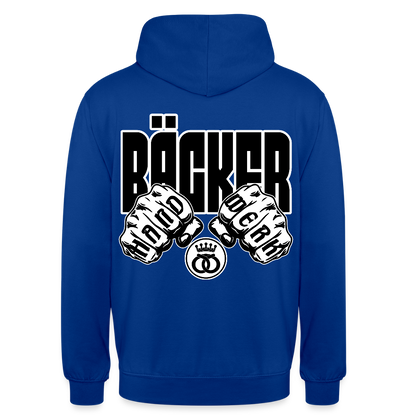 Unisex Hoodie "Bäcker" (beidseitig bedruckt) Royalblau Unisex Hoodie {{ color }}