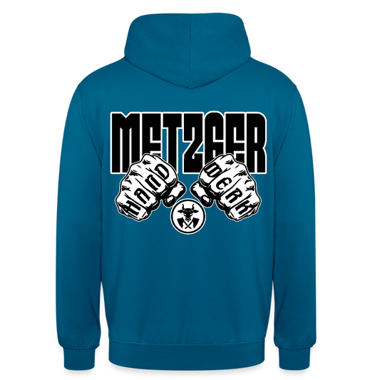 Unisex Hoodie "Metzger" (beidseitig bedruckt) Tiefseeblau Unisex Hoodie {{ color }}