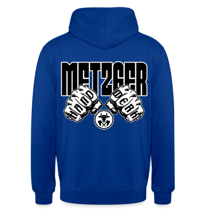 Unisex Hoodie "Metzger" (beidseitig bedruckt) Royalblau Unisex Hoodie {{ color }}