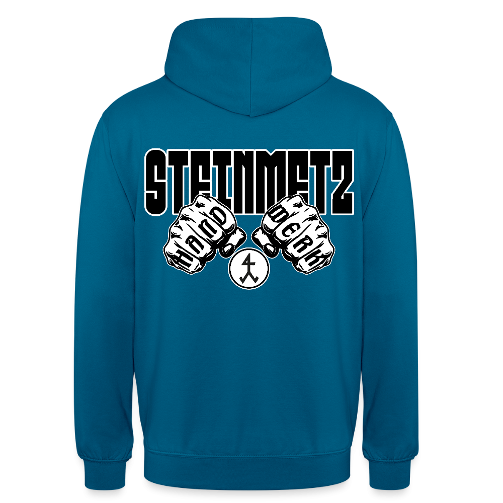Unisex Hoodie "Steinmetz" (beidseitig bedruckt) Tiefseeblau Unisex Hoodie {{ color }}