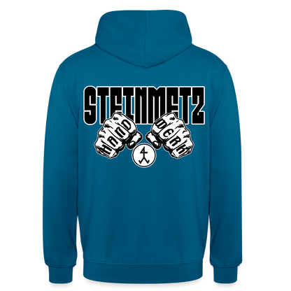 Unisex Hoodie "Steinmetz" (beidseitig bedruckt) Tiefseeblau Unisex Hoodie {{ color }}