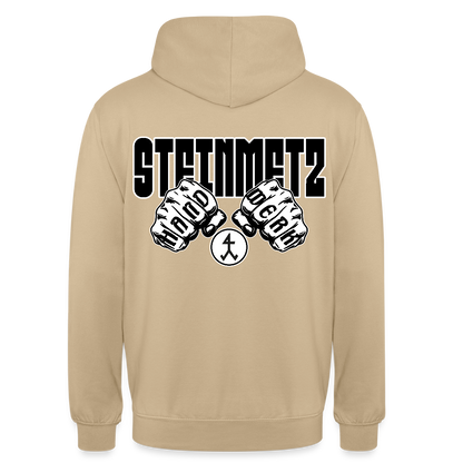 Unisex Hoodie "Steinmetz" (beidseitig bedruckt) Beige Unisex Hoodie {{ color }}