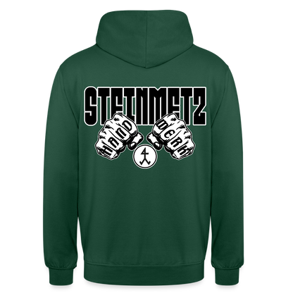Unisex Hoodie "Steinmetz" (beidseitig bedruckt) Flaschengrün Unisex Hoodie {{ color }}