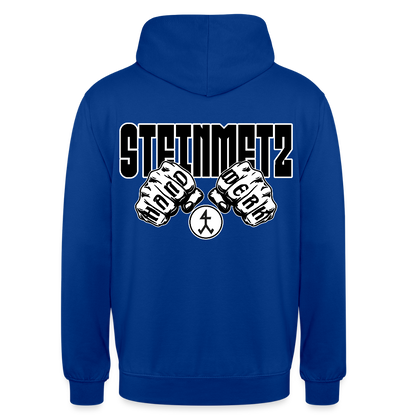 Unisex Hoodie "Steinmetz" (beidseitig bedruckt) Royalblau Unisex Hoodie {{ color }}