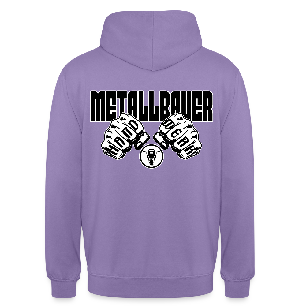 Unisex Hoodie "Metallbauer" (beidseitig bedruckt) Lavendel Unisex Hoodie {{ color }}