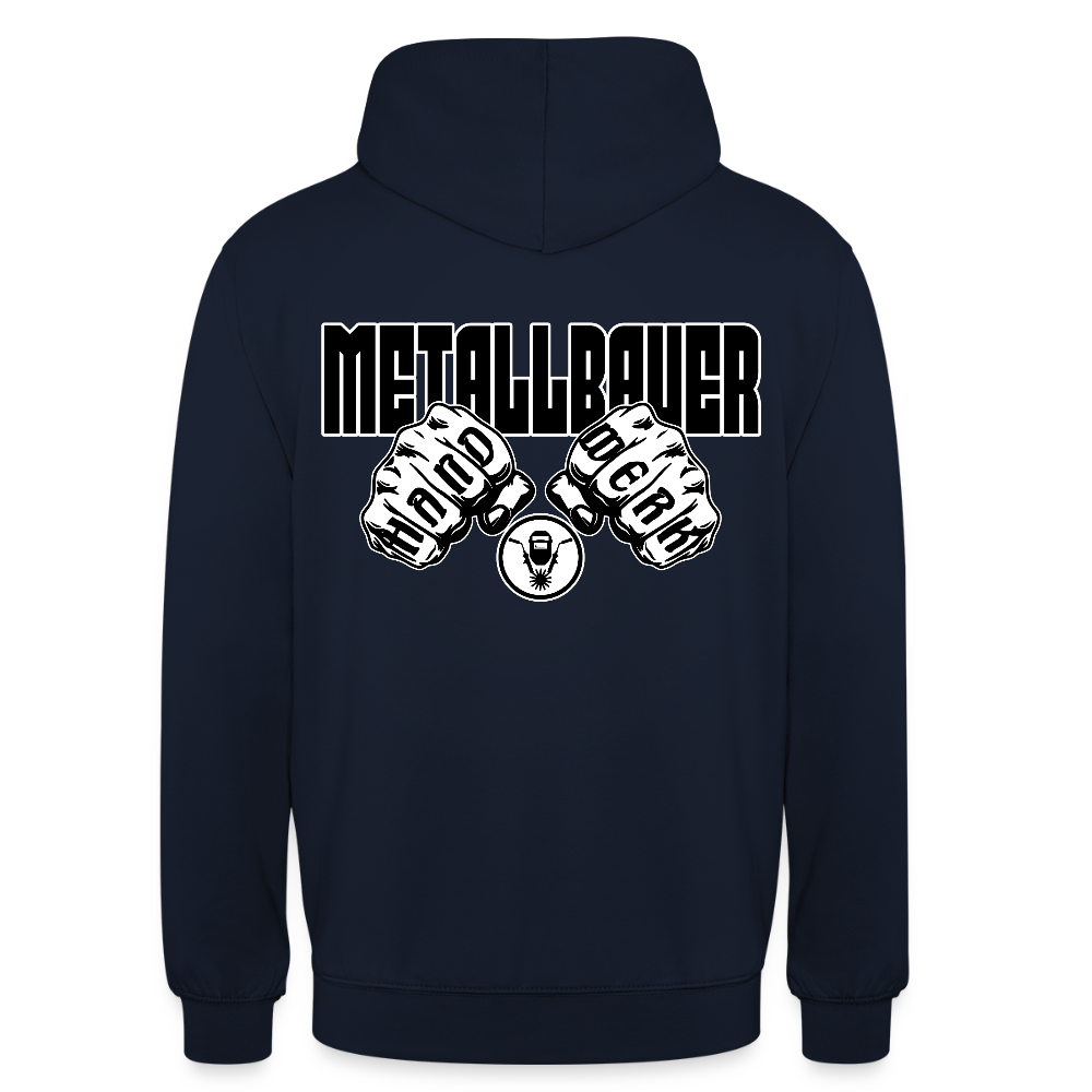Unisex Hoodie "Metallbauer" (beidseitig bedruckt) Navy Unisex Hoodie {{ color }}