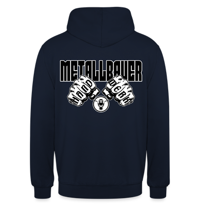Unisex Hoodie "Metallbauer" (beidseitig bedruckt) Navy Unisex Hoodie {{ color }}