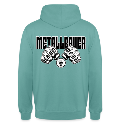 Unisex Hoodie "Metallbauer" (beidseitig bedruckt) Pastelltürkis Unisex Hoodie {{ color }}